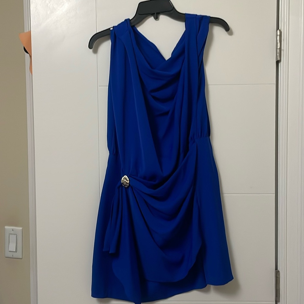 New Zara Wrap Front Brooch Dress. Sz XL